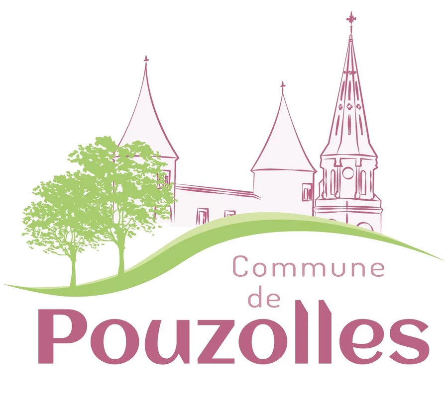 Charte graphique et logo de la commune de Pouzolles, création Antithèse