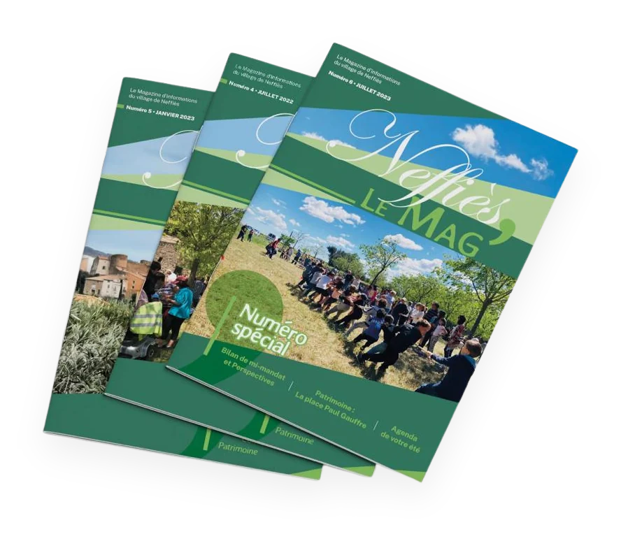 Mise en page du bulletin municipal de Neffiès par Antithèse